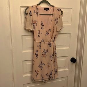Lulus Floral Wrap Dress